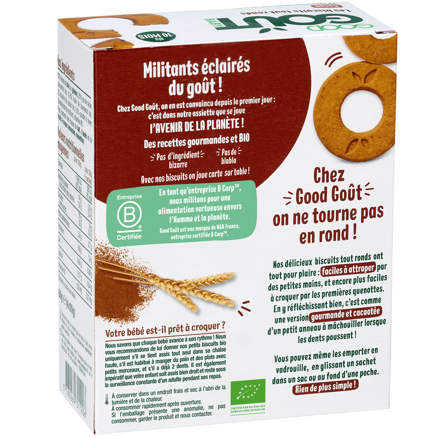 Good Gout Les Biscuits tout ronds cacao