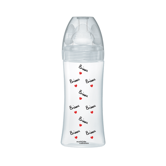 Dodie Biberon anti-colique Tétine Plate Mathilde Cabanas 330ml