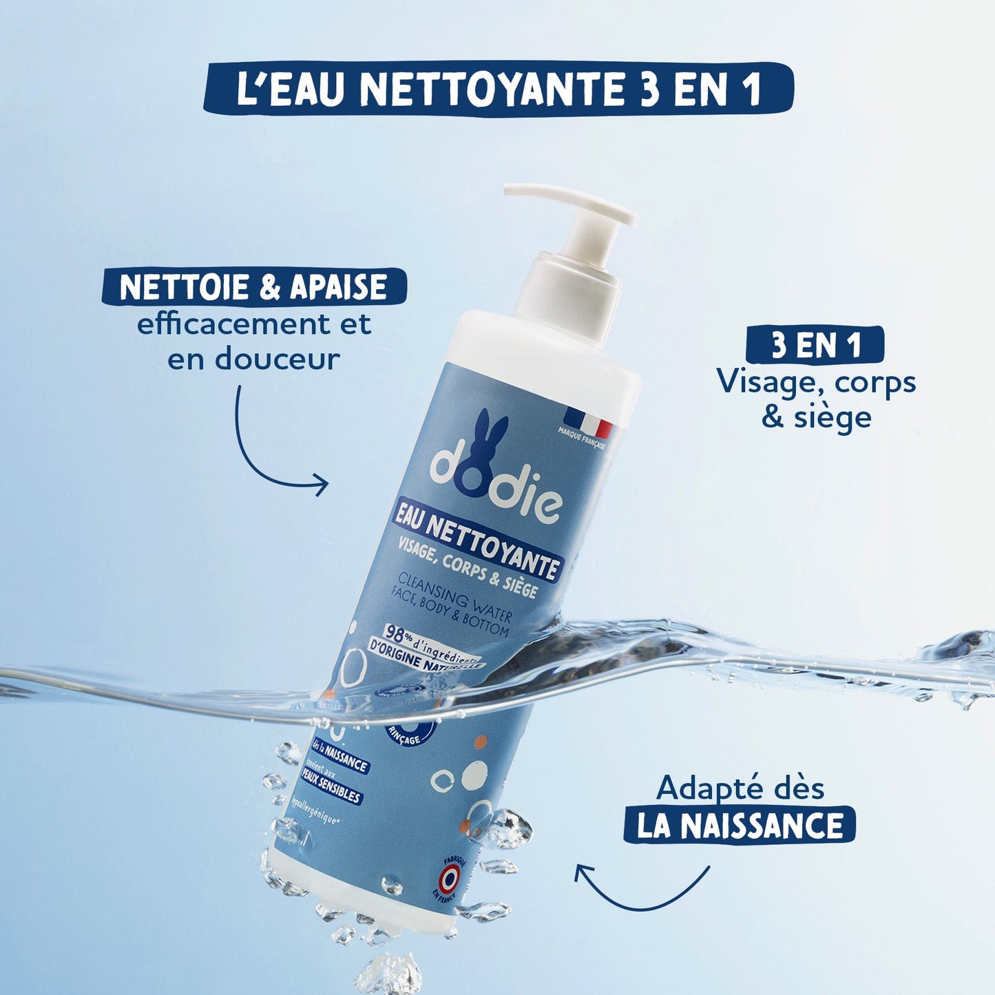 Dodie Eau Nettoyante 3en1