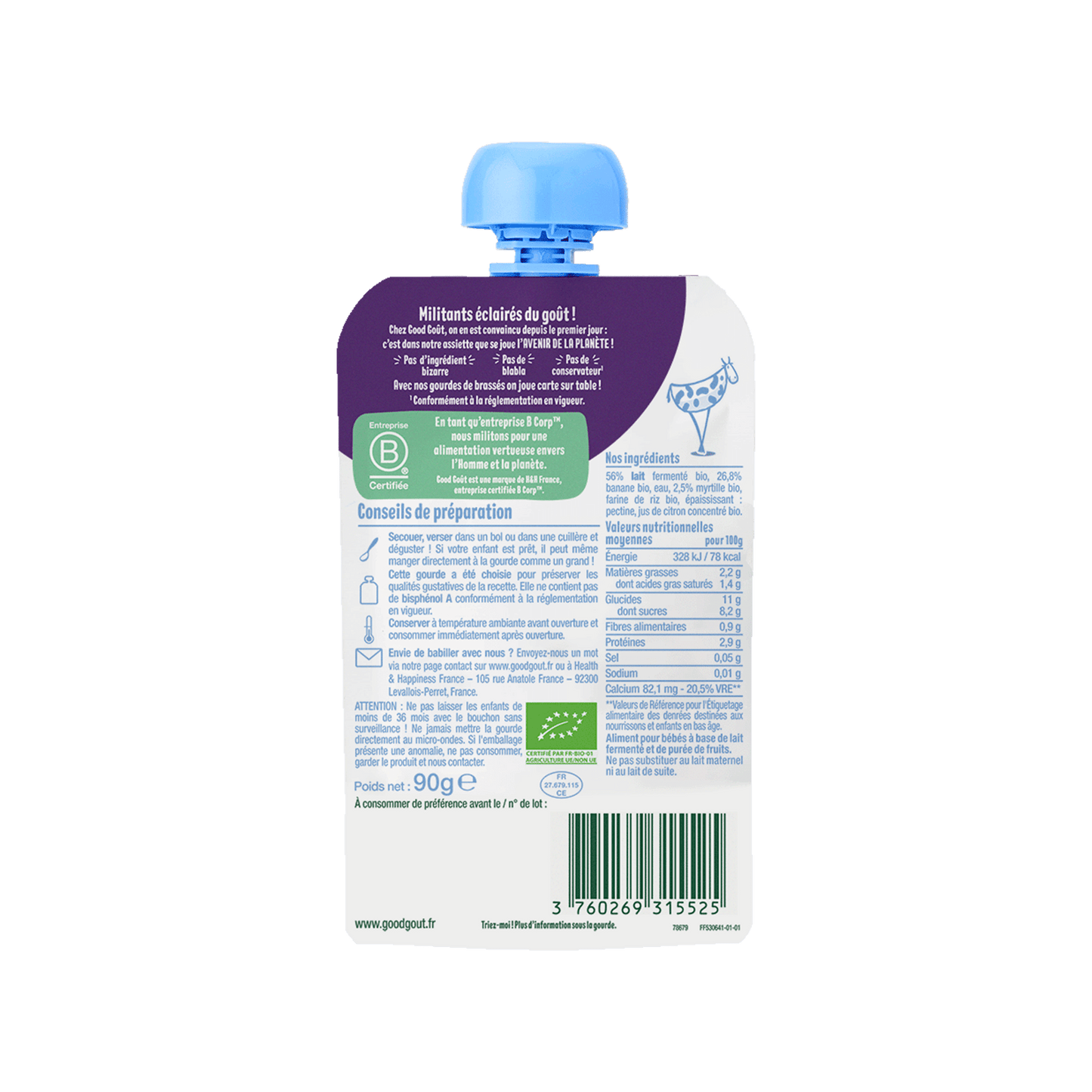 Good Gout Brassé banane myrtille