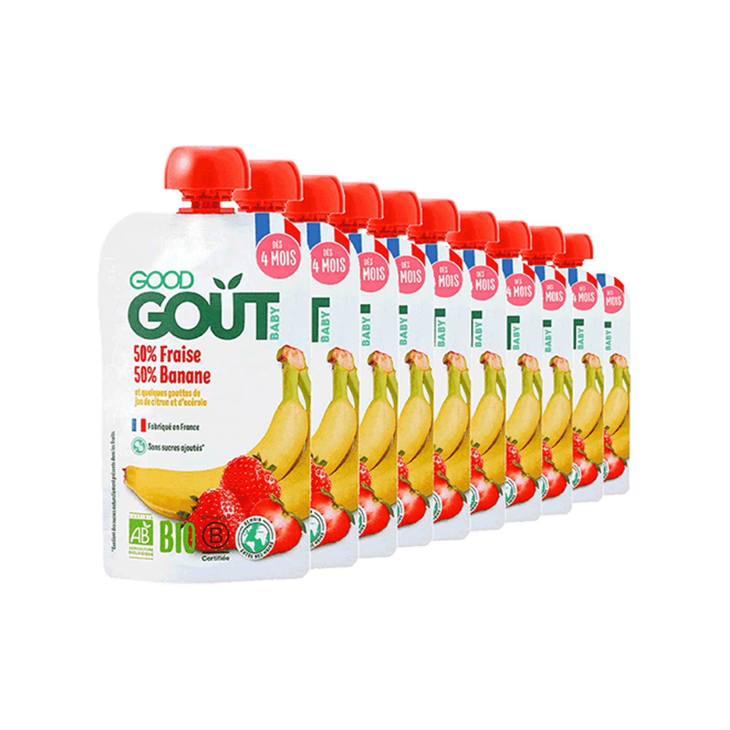 Good Gout Fraise banane 10 x 120gr.
