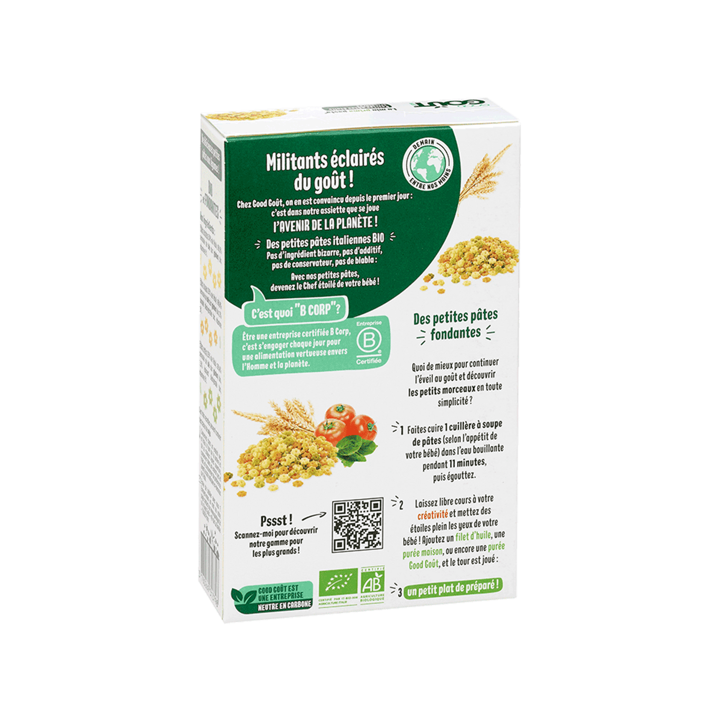 Good Gout Pâtes étoiles tricolores bio aux légumes