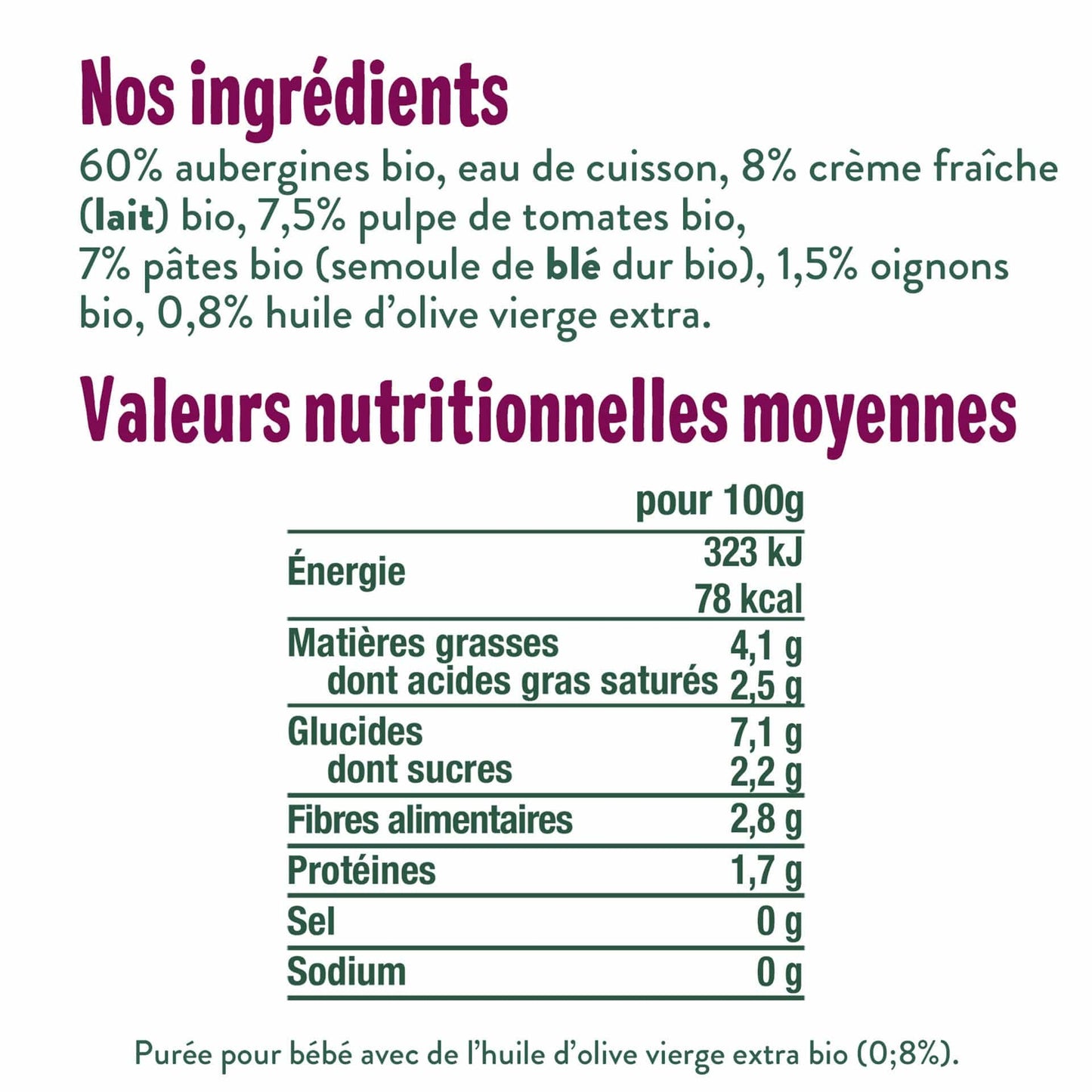 Good Gout Ma semaine Plats 6-8 mois végé
