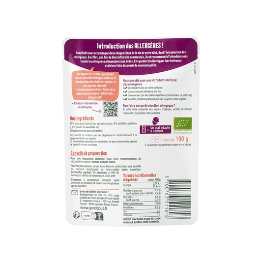 Good Gout Mon pack introduction des allergènes