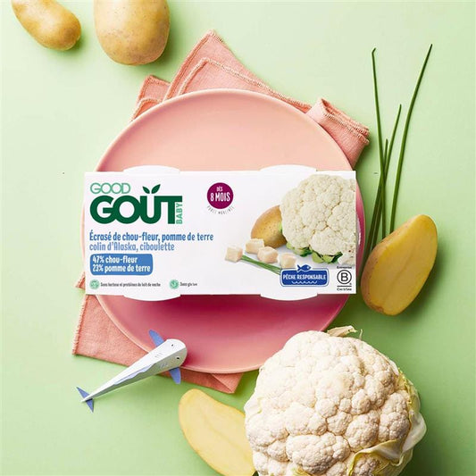 Good Gout Écrasé de chou-fleur pomme de terre colin d'Alaska