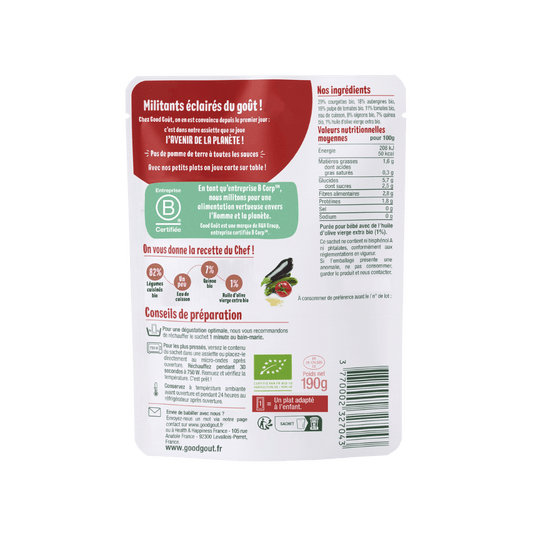 Good Gout Ratatouille au quinoa