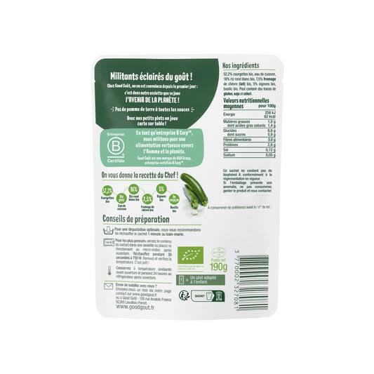 Good Gout Risotto de courgettes au chèvre