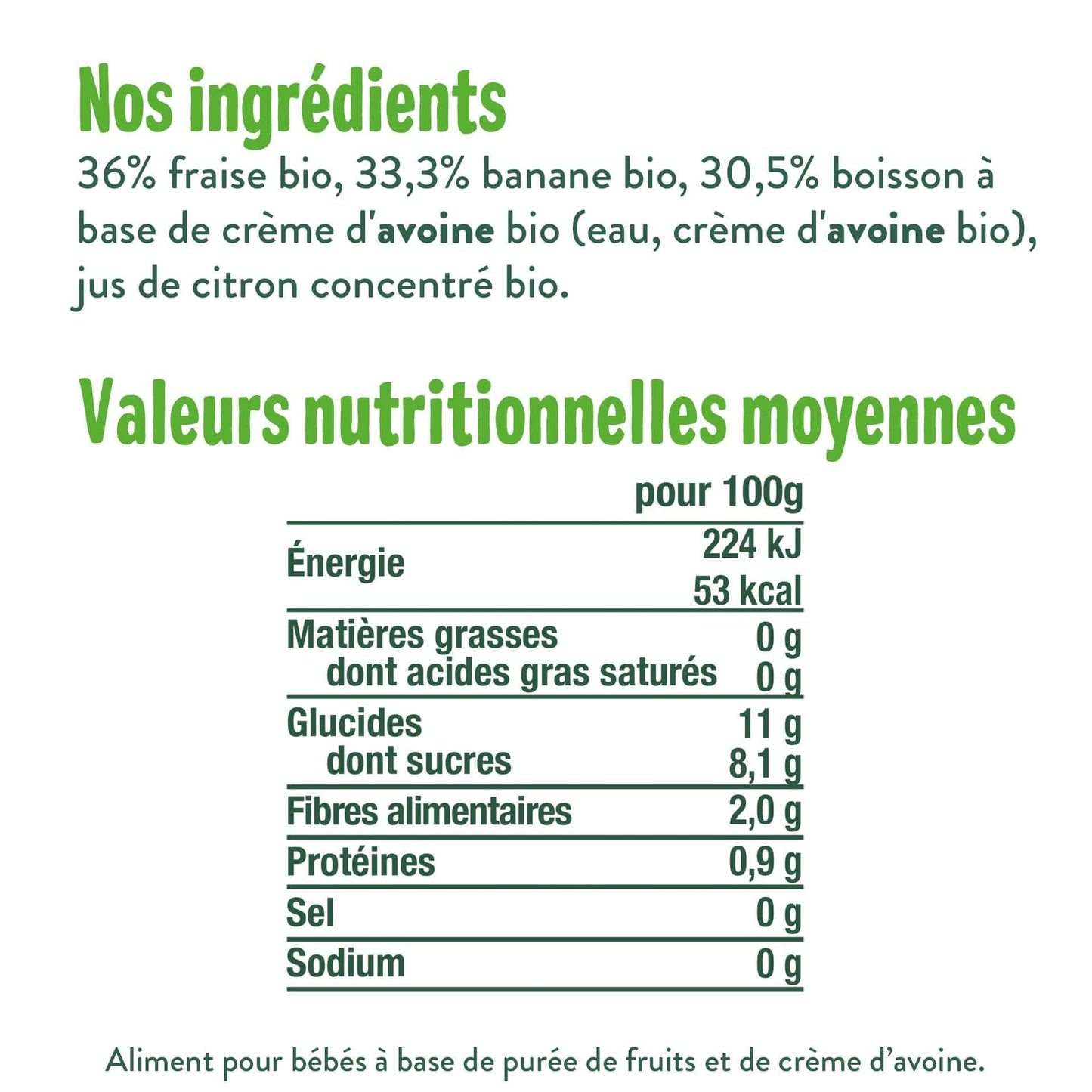 Good Gout Brassé végétal avoine fraise banane