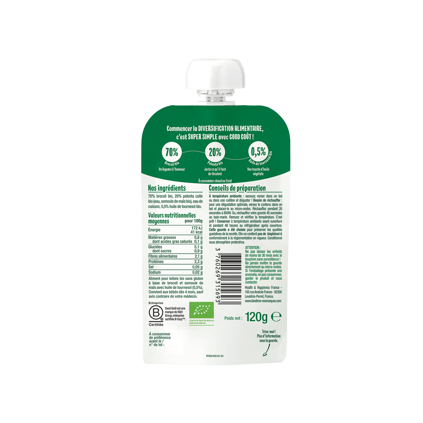 Good Gout Mes premières purées brocoli