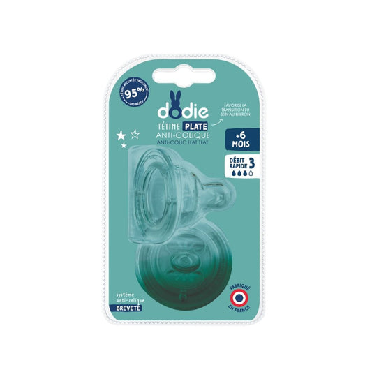 Dodie Lot de 2 Tétines Plates Anti-Colique Débit 3