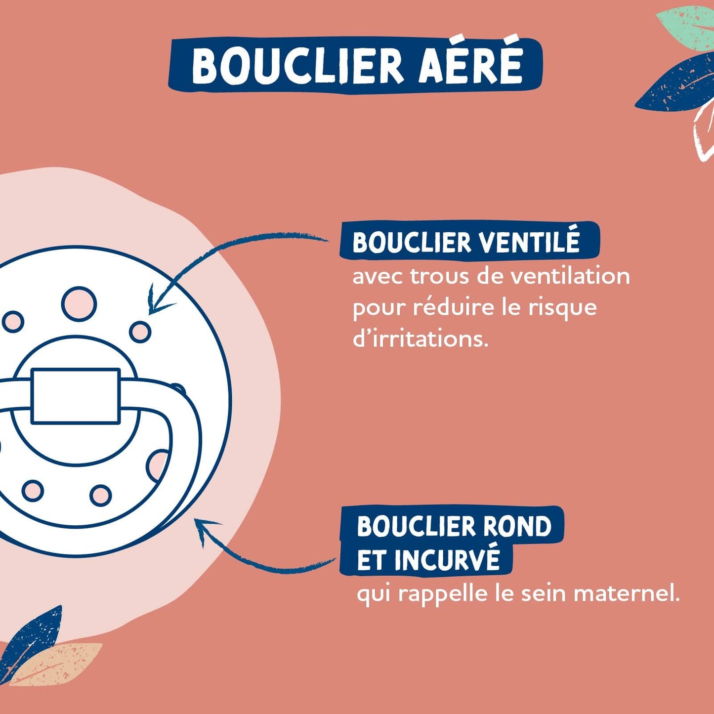 Dodie Lot de 2 sucettes rondes GAÏA 0-6 mois