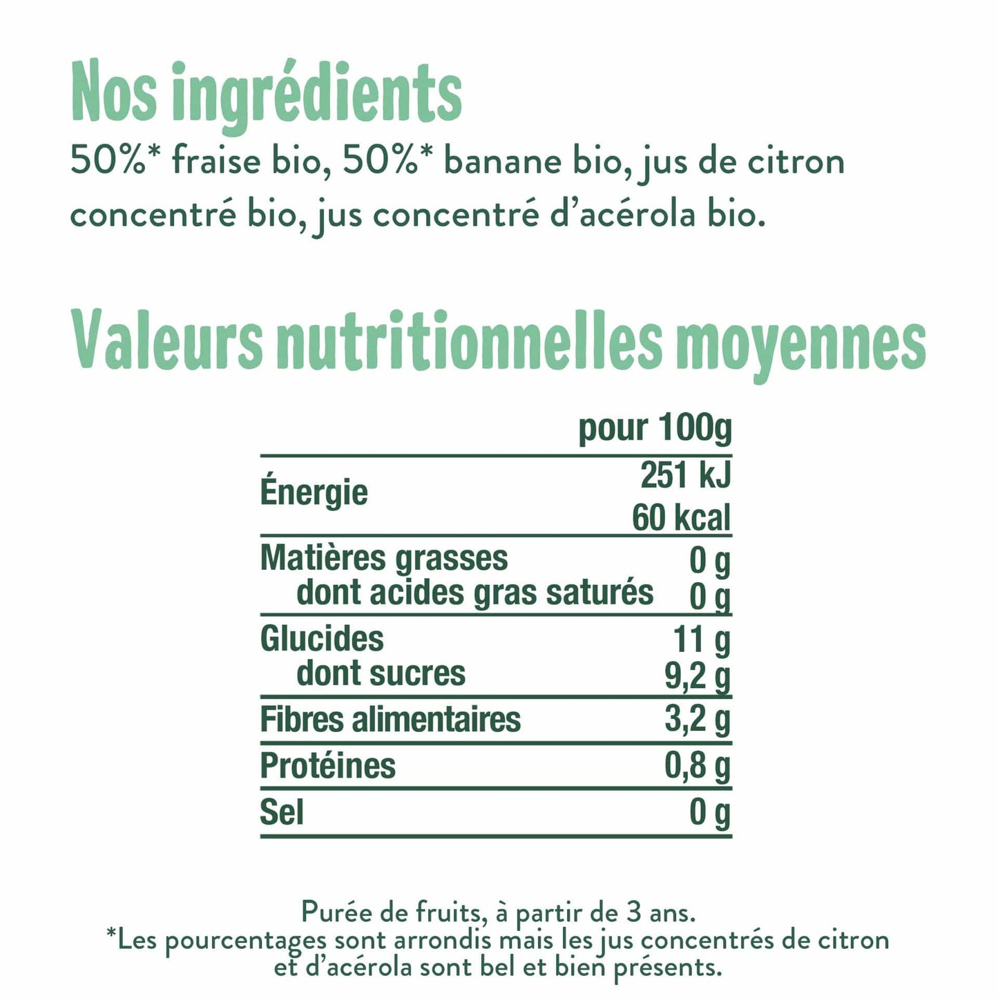 Good Gout Pack de 4 gourdes Fraise Banane