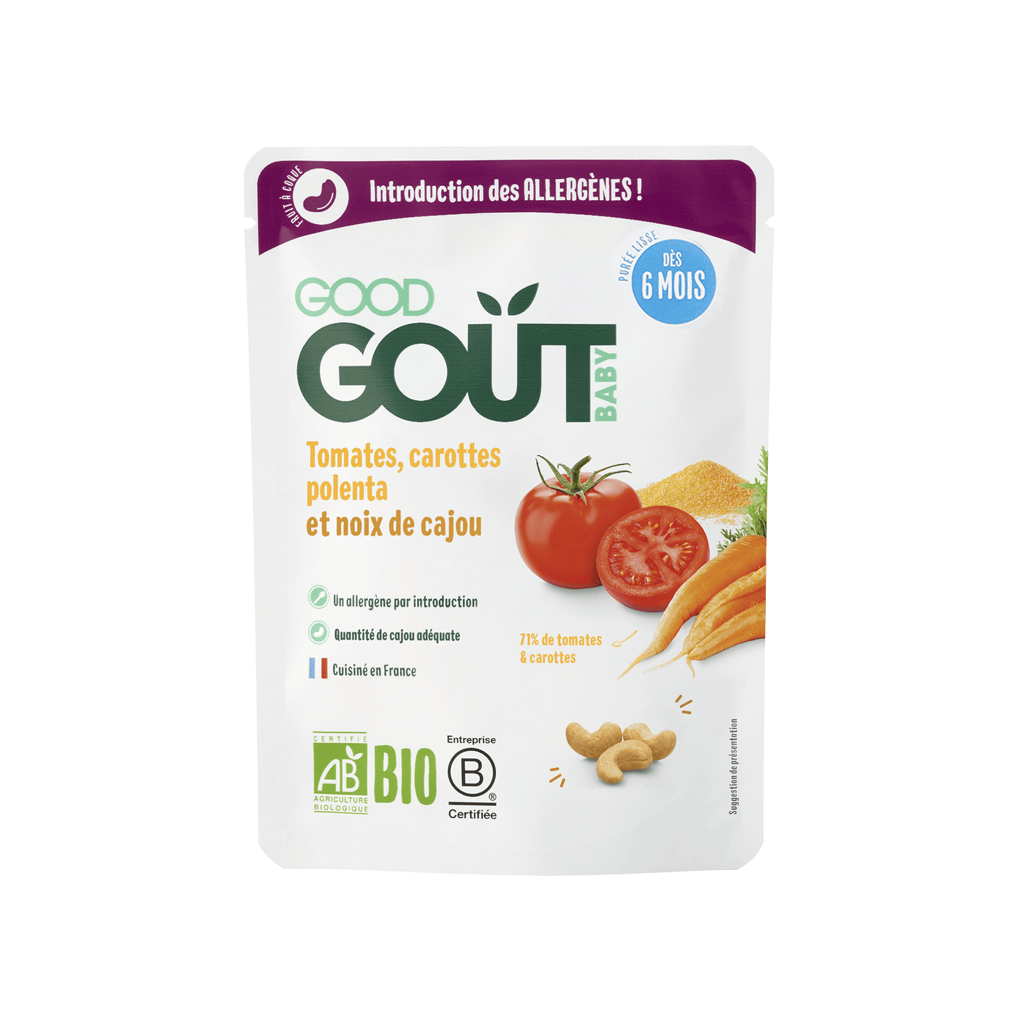 Good Gout Tomates, carottes polenta et noix de cajou