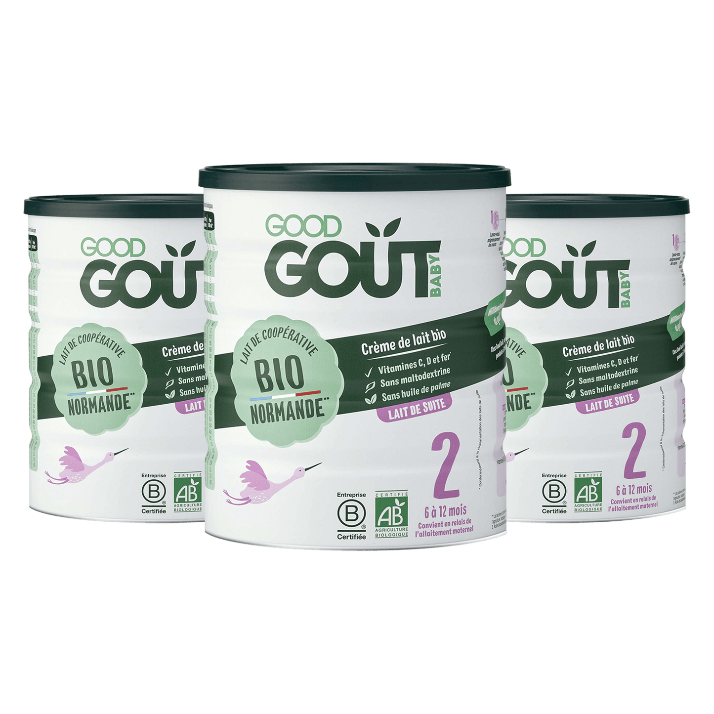 Lot de 3 Lait de suite Bio dès 6 mois