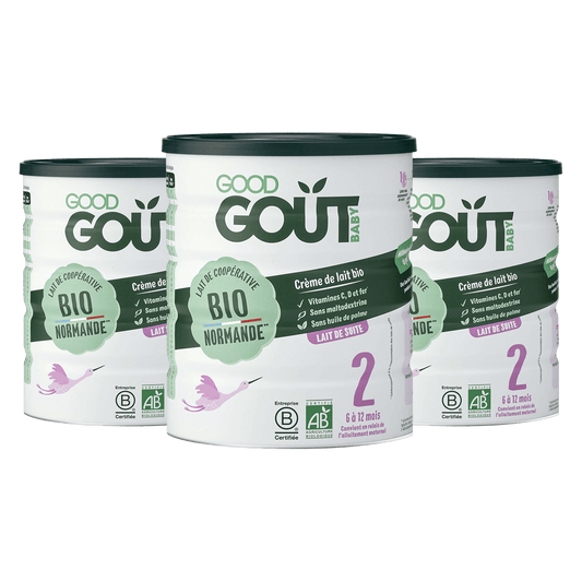 Lot de 3 Lait de suite Bio dès 6 mois