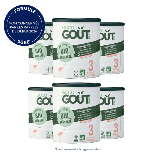Lot de 6 Lait de croissance Bio dès 10 mois
