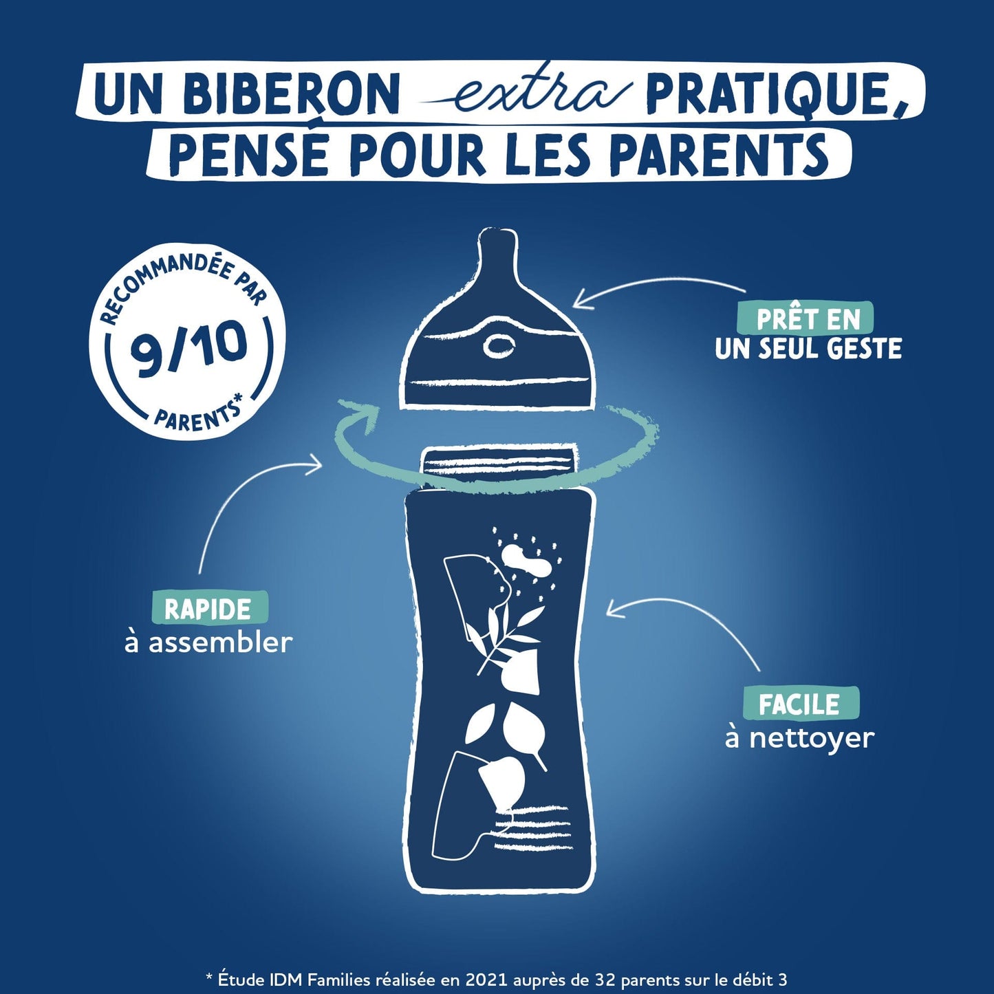 Dodie Tétine anti-colique EXTRA Liquide épais +6mois Débit 4