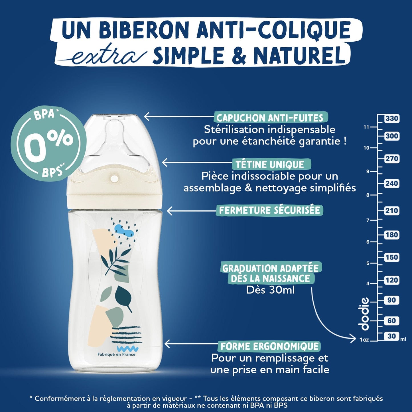 Dodie Biberon anti-colique EXTRA 150ml