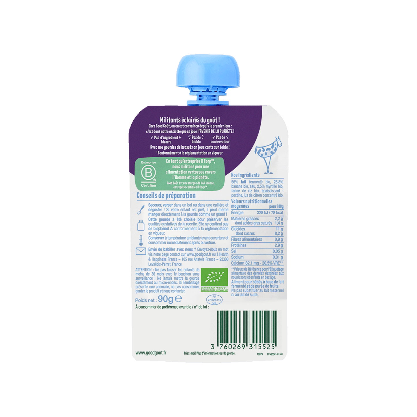 Good Gout Brassé banane myrtille