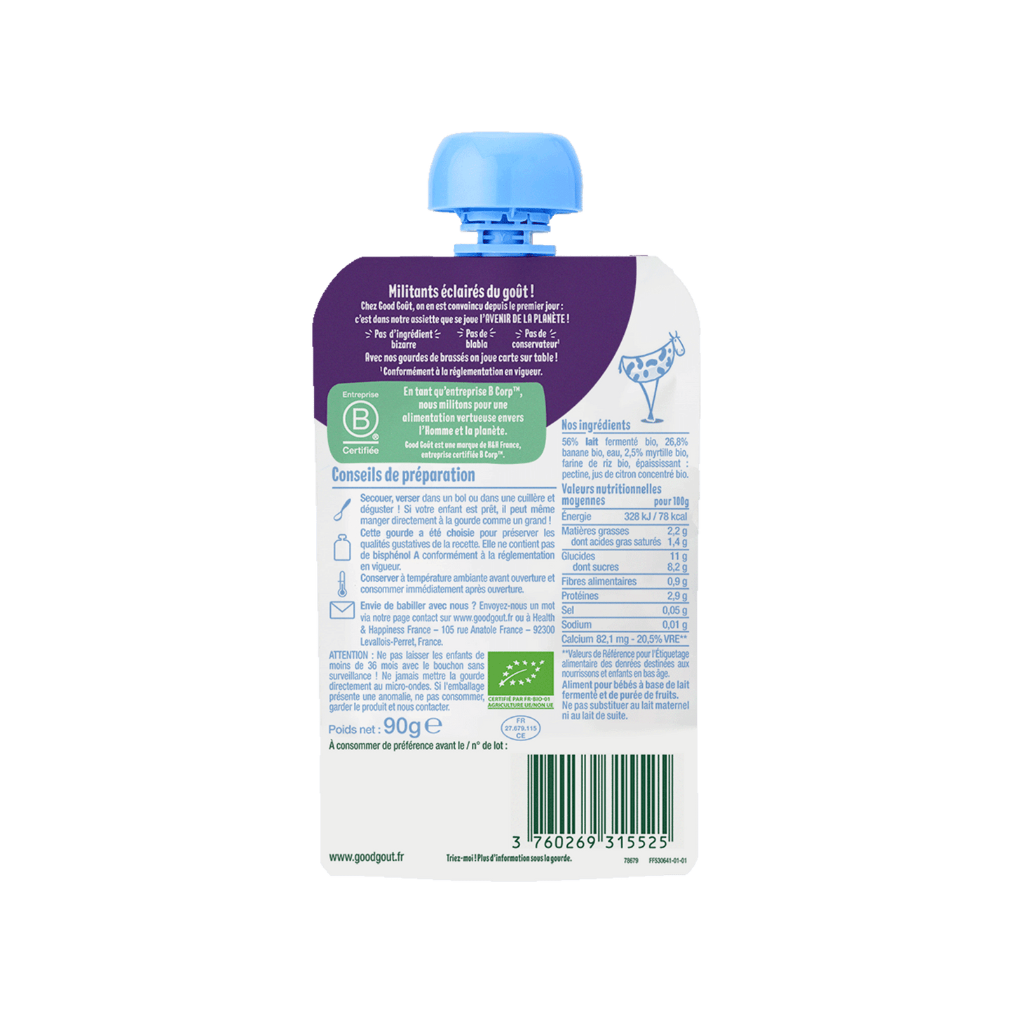 Good Gout Brassé banane myrtille