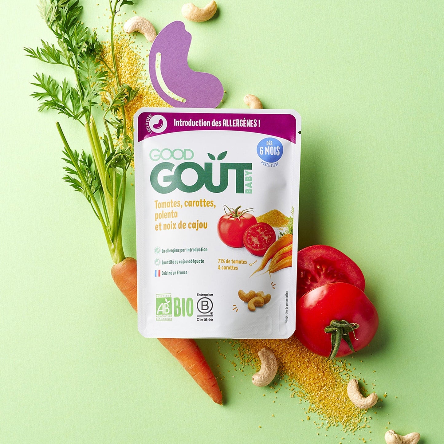 Good Gout Tomates, carottes polenta et noix de cajou