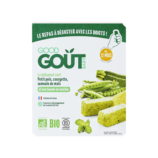 Good Gout Le bâtonnet vert petit pois courgette semoule de maïs
