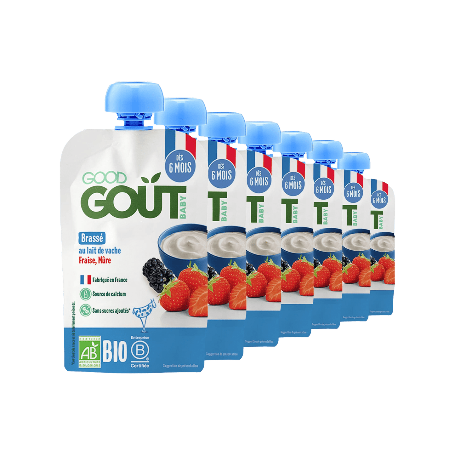 Good Gout Brassé fraise mûre 7 x 90 gr.