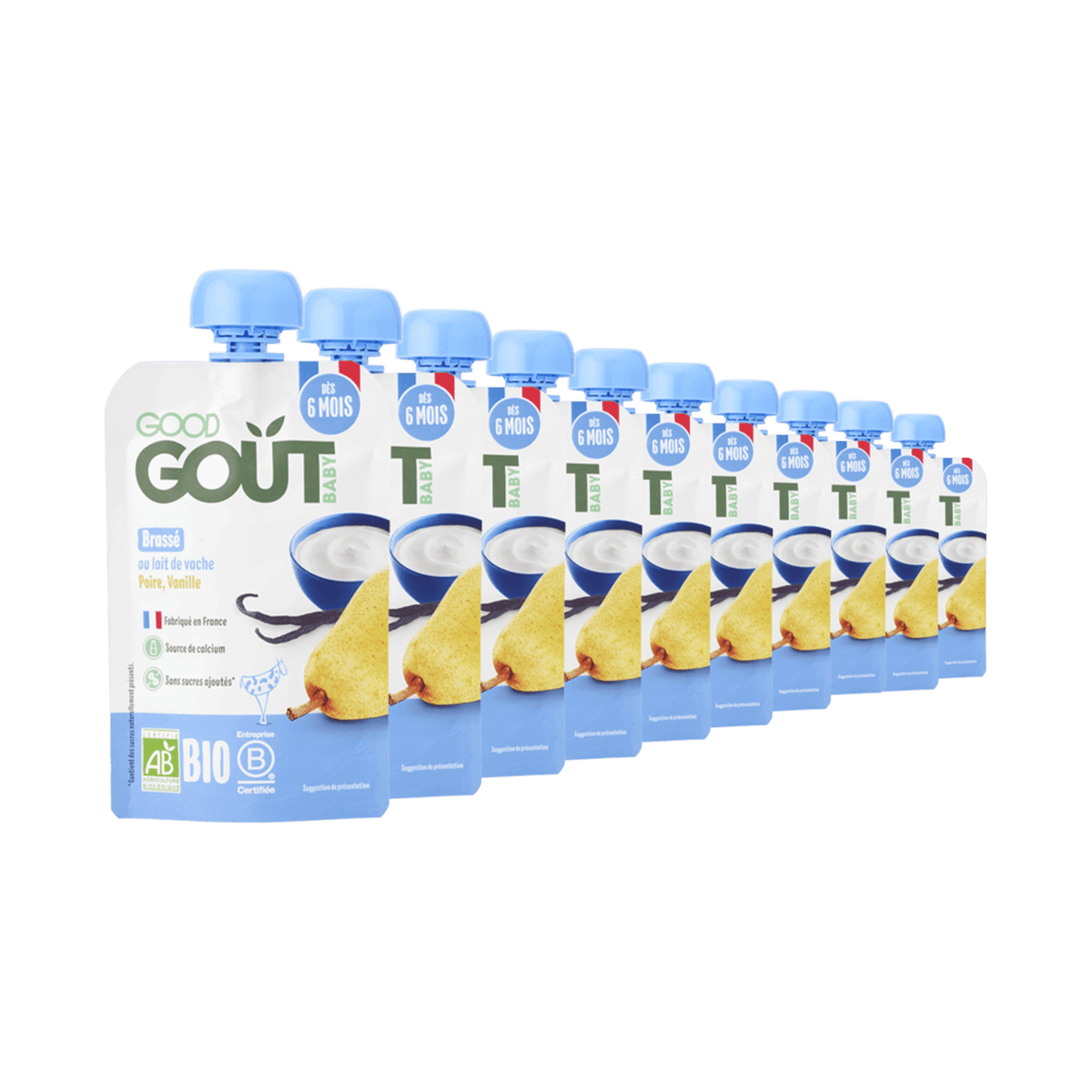 POPOTE Brassé Vanille Bio Bébé Dès 6 Mois – 100g Sans Sucres Ajoutés, Source De Calcium