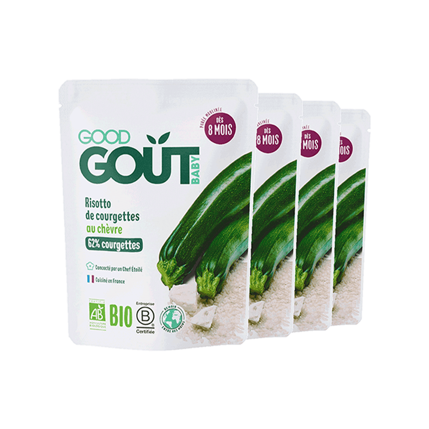 Good Gout Risotto de courgettes au chèvre 4 x 190gr.