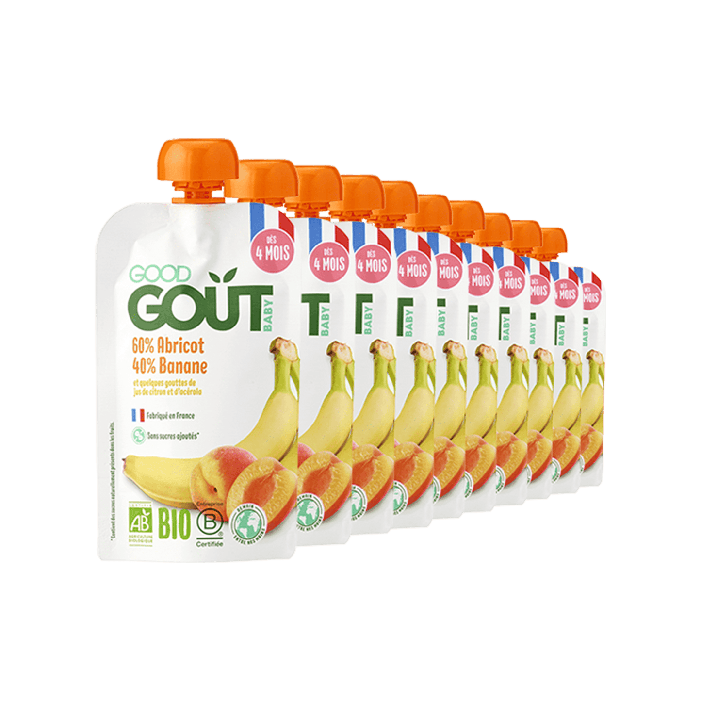 Good Gout Abricot banane 10 x 120gr.