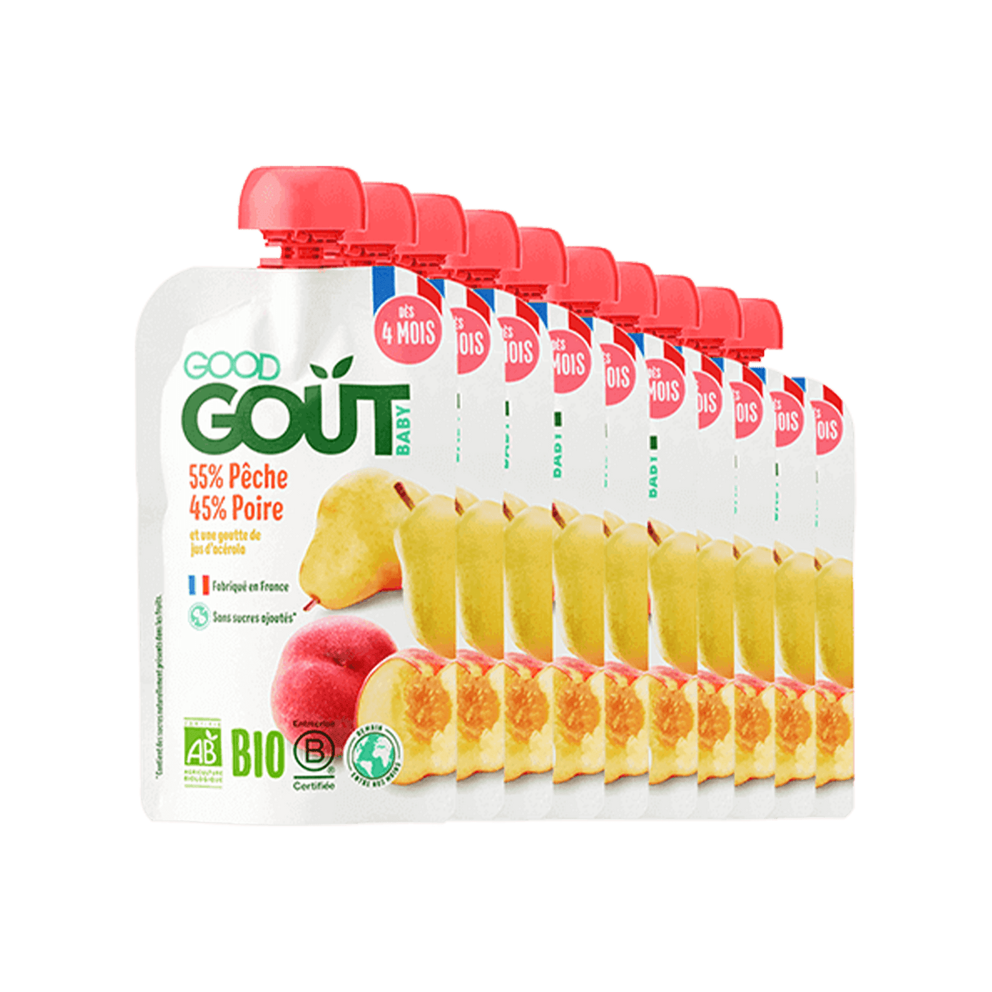 Good Gout Pêche Poire 10 x 120gr.