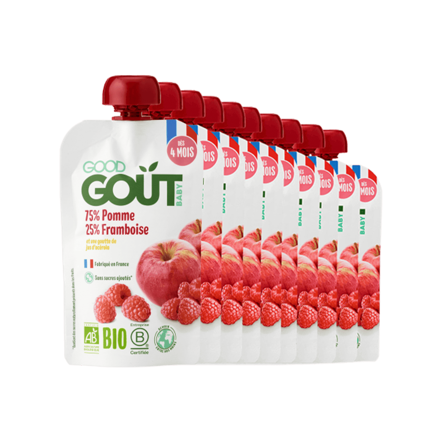 Good Gout Pomme Framboise 10 x 120gr.