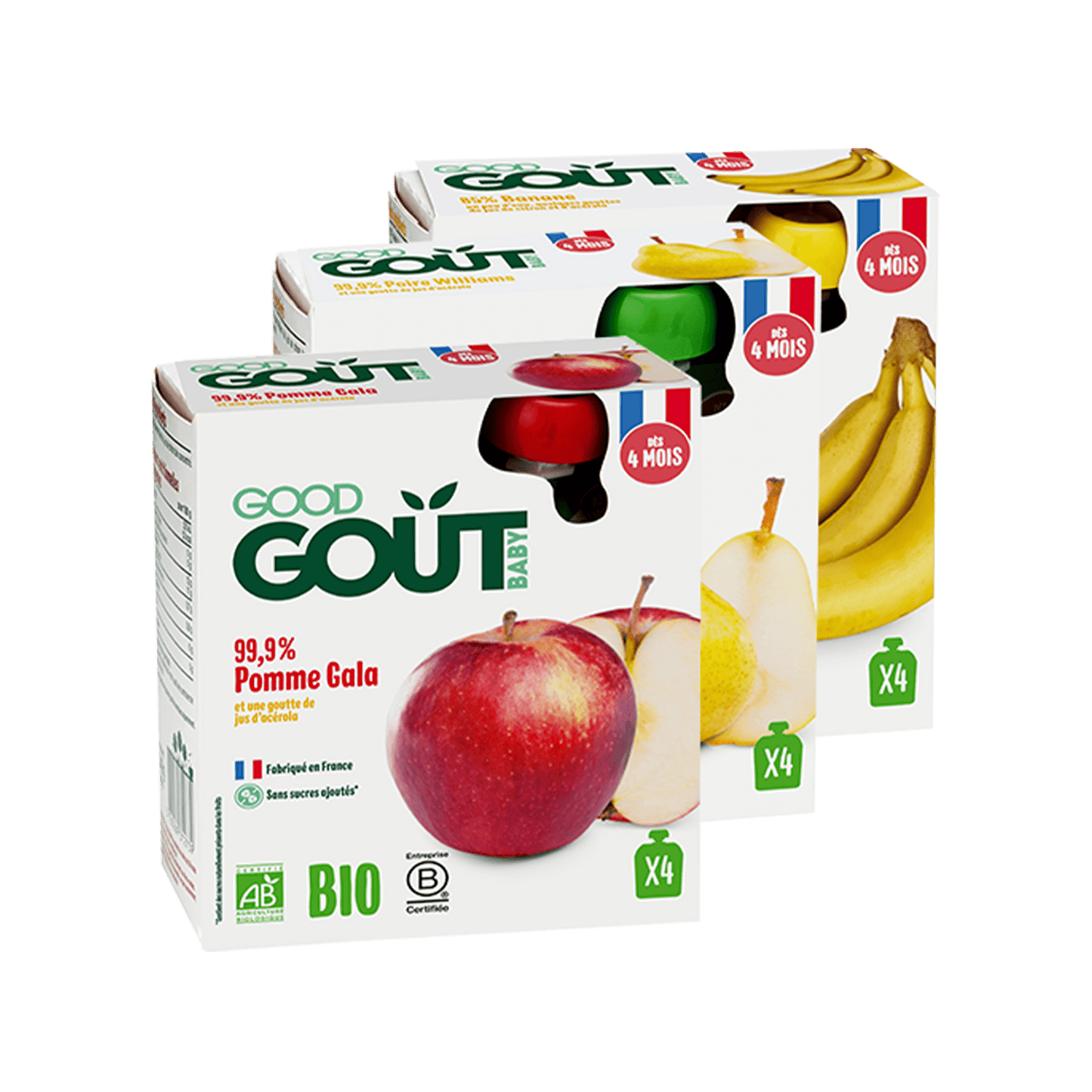 Good Gout Pack Fruits panachés 4x85g