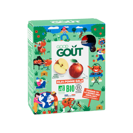 Good Gout Pack de 4 gourdes Pomme Gala 4 x 90gr.