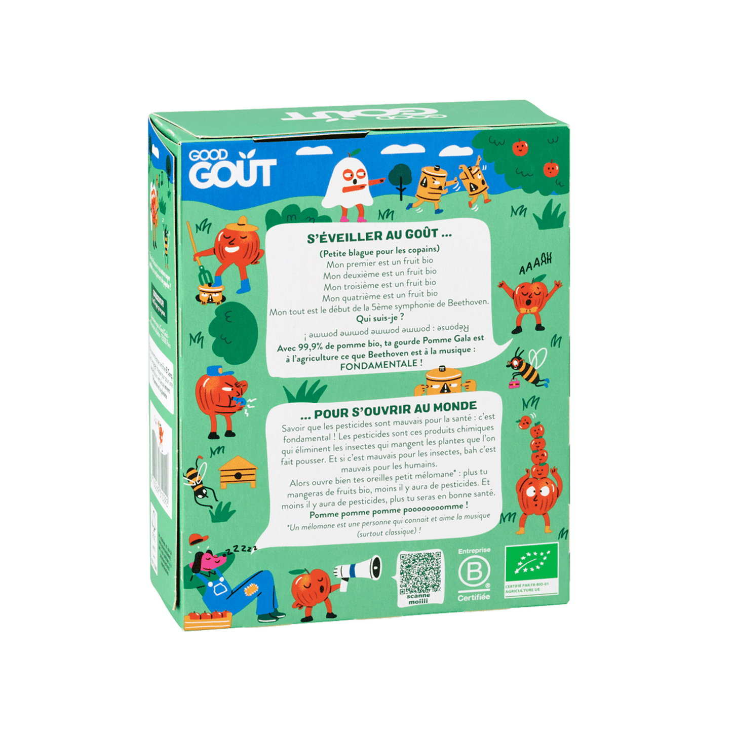 Good Gout Pack de 4 gourdes Pomme Gala