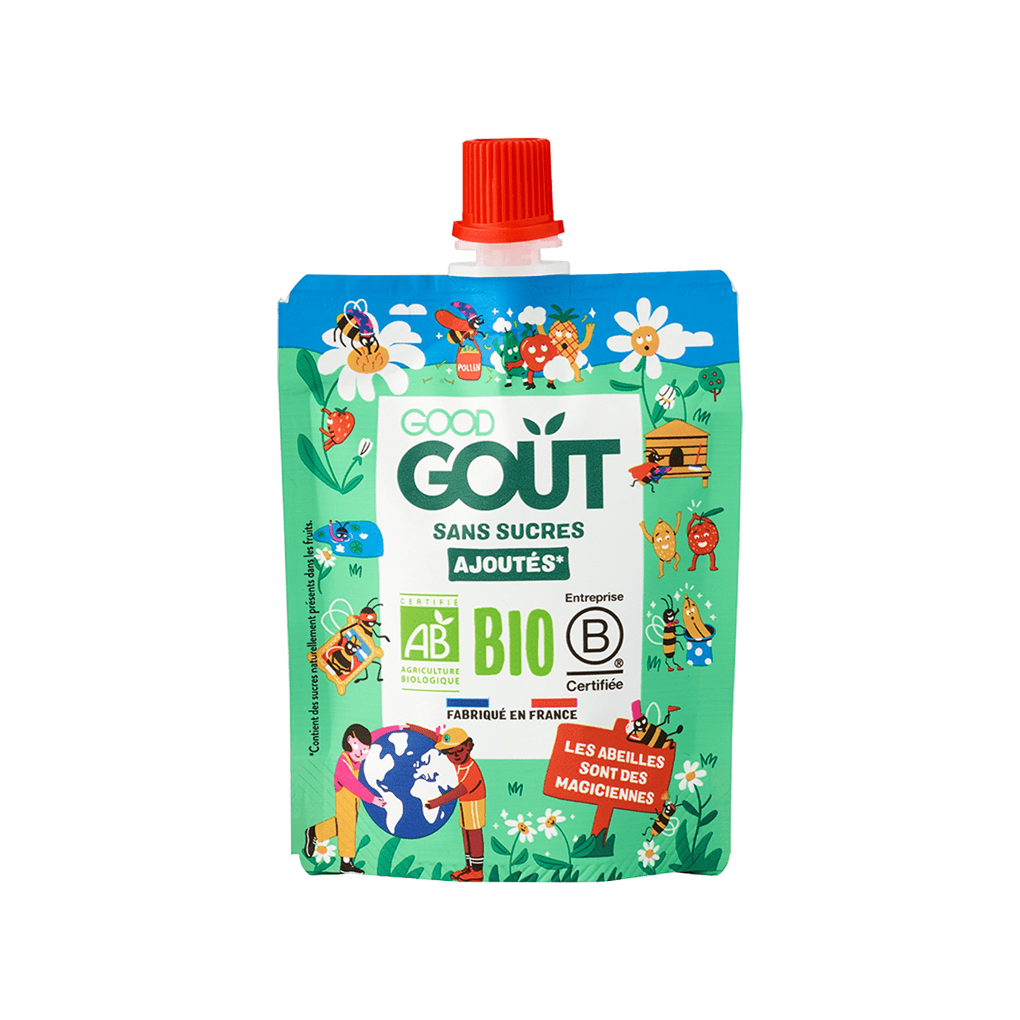 Good Gout Pack de 4 gourdes Pomme Gala