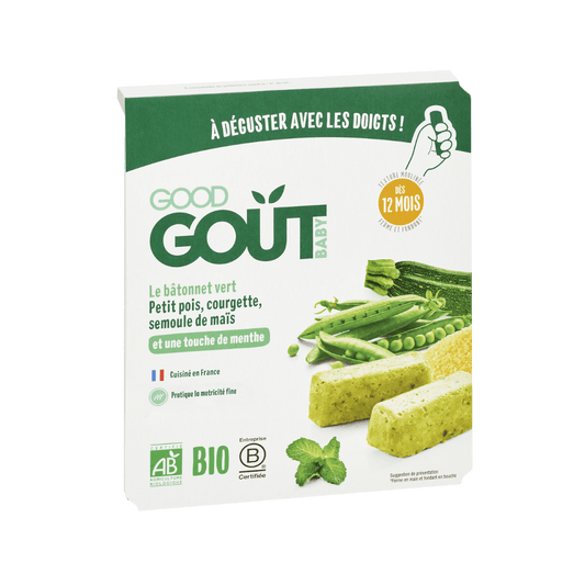 Good Gout Le bâtonnet vert petit pois courgette semoule de maïs